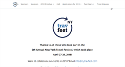 Desktop Screenshot of nytravfest.com